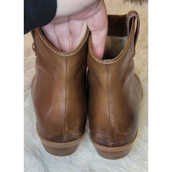 Michael Kors Ashton Women's Brown Leather Ankle Boot Sz 9 - Picture 7 of 15